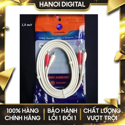 Dây Cáp Âm Thanh CHOSEAL 3.5 ra AV Hoa Sen 1,5m