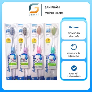 Set 5 bàn chải đánh răng Hàn Quốc, bàn chải đánh răng lông siêu mềm người lớn 0,01mm