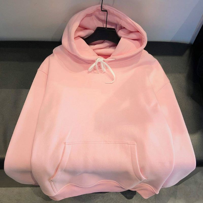 Hoodie nỉ ngoại from rộng trơn đủ màu cho nam nữ