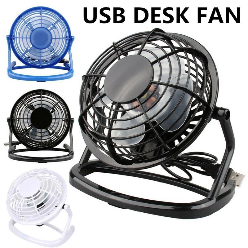 Quạt Làm Mát Mini Để Bàn/Cầm Tay 4 Cánh DC 5V Cổng USB Không Ồn Tiện Dụng Cho Ký Túc Xá/Máy Tính