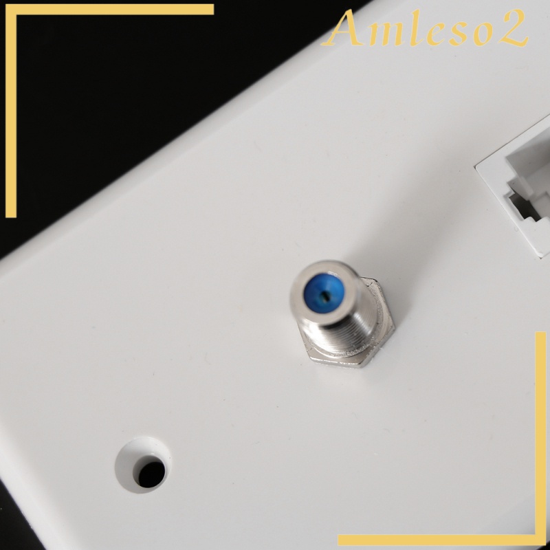 [AMLESO2]Coaxial F Connector Ethernet Network Wall Plate Coax     Socket Outlet