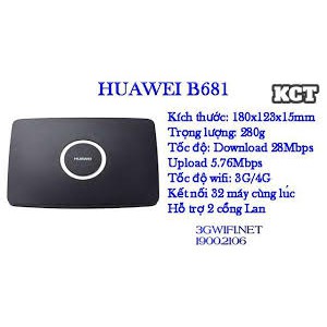 [GIÁ HỦY DIỆT TẶNG SIM KHỦNG] BỘ PHÁT WIFI 3G HUAWEI B681 28,8MB - CHUYÊN LẮP XE KHÁCH , VĂN PHÒNG - CÔNG SUẤT CỰC LỚN