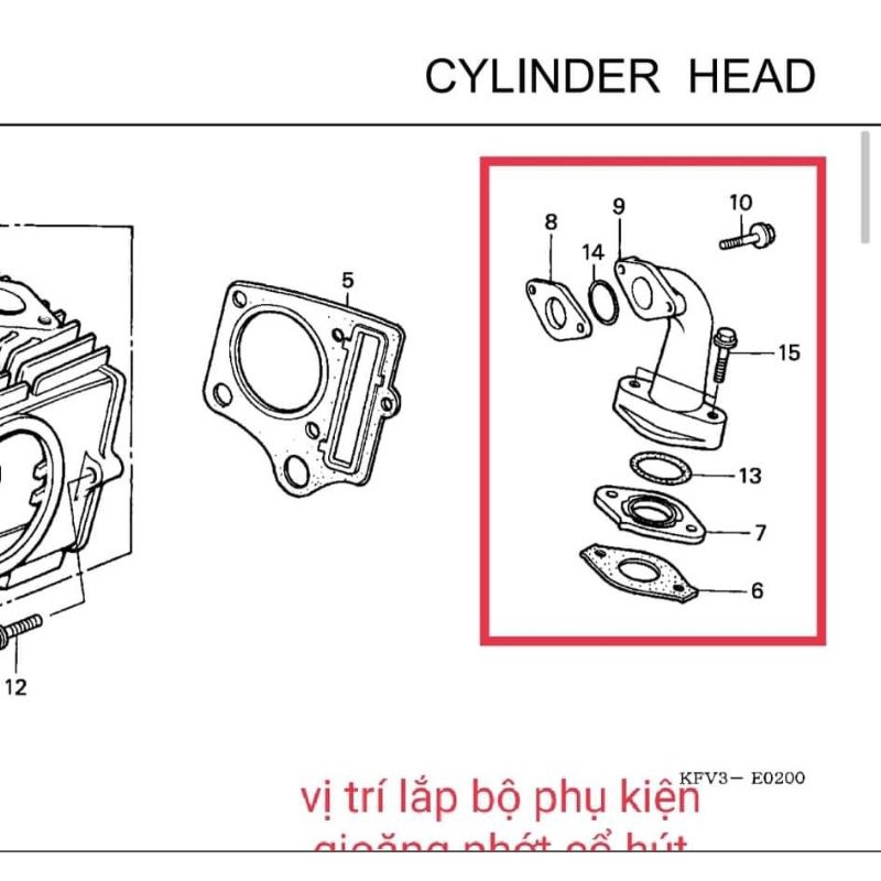 Bộ phíp cách nhiệt cổ hút xe Dream