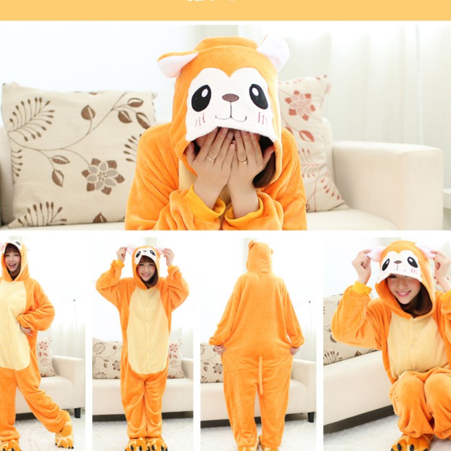Ảnh thật-Đồ ngủ mùa đông hình thú cưng cho nam và nữ. Hàng đặt trước 8 ngày