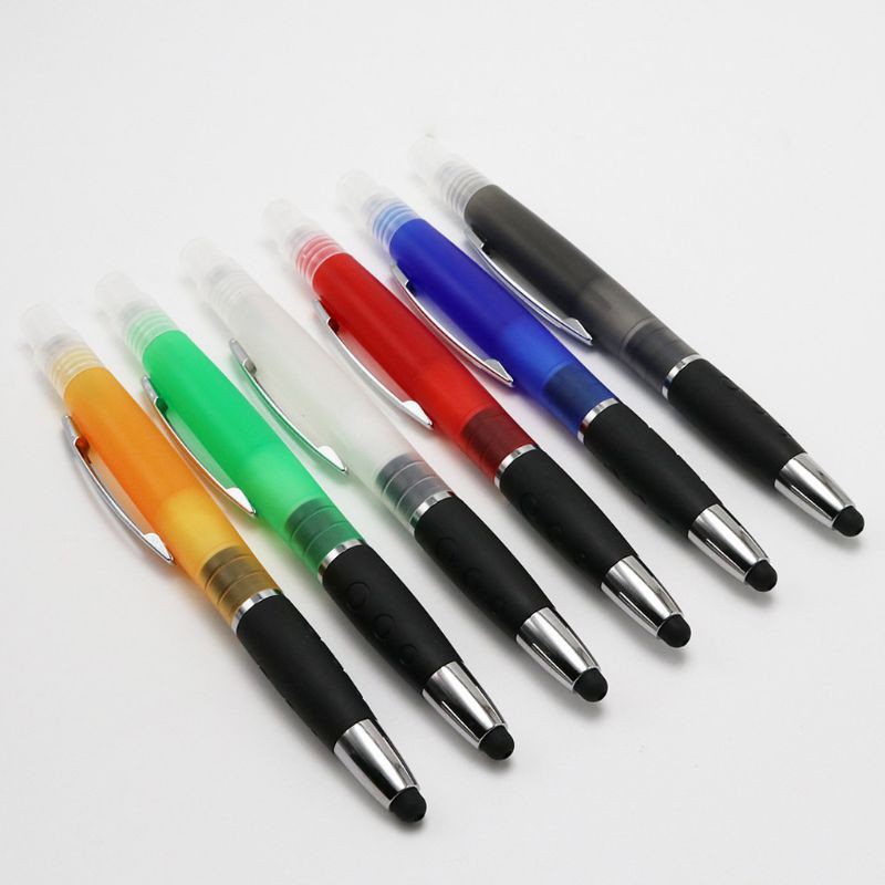 ARIN 10Pcs 3 in 1 Empty Refillable Perfume Bottles Spray Ballpoint Pen Alcohol Spray Mister Gel Pens Touch Screen Stylus Pen