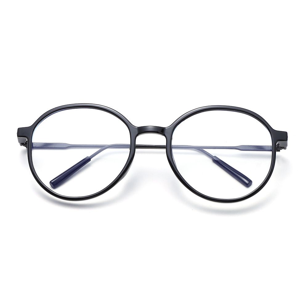 Kính Đọc Sách Gọng Tròn Trong Suốt Chống Ánh Sáng Xanh Phong Cách Vintage