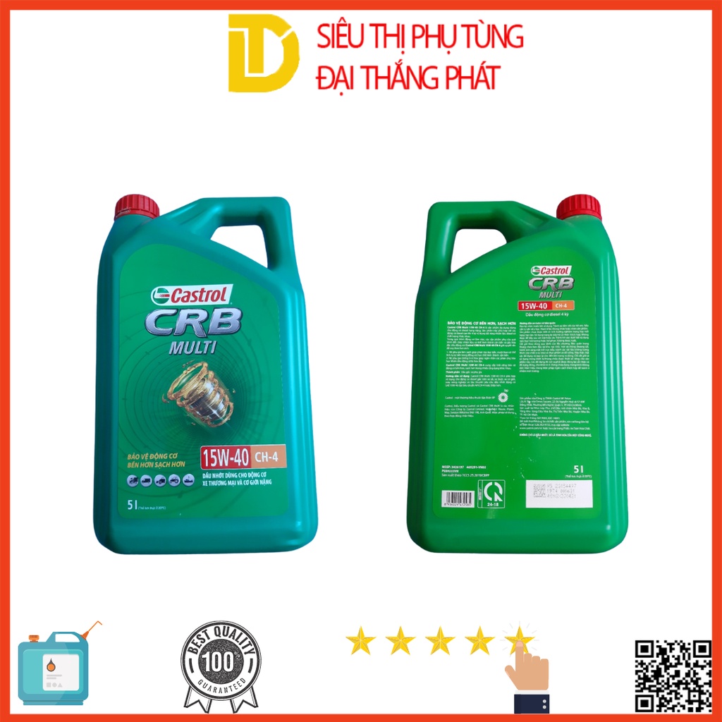 Dầu nhớt Castrol CRB Mutil 20W-50 CH-4, dầu nhớt chính hãng cho ô tô