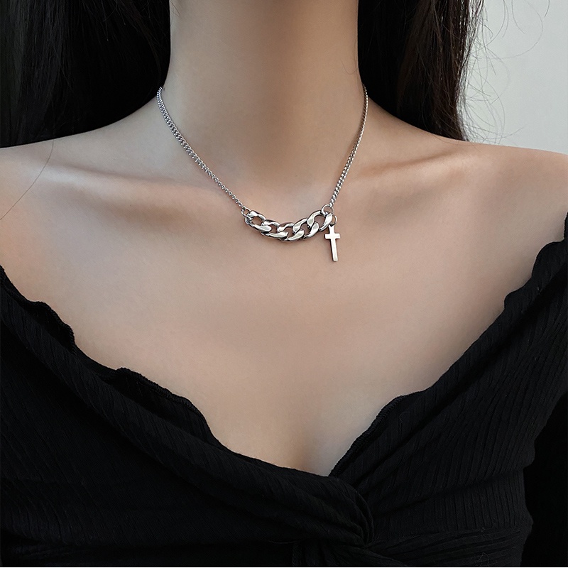 Vòng Cổ Dây Chuyền Nữ Charm Chữ Thập Nhỏ Cá Tính N12