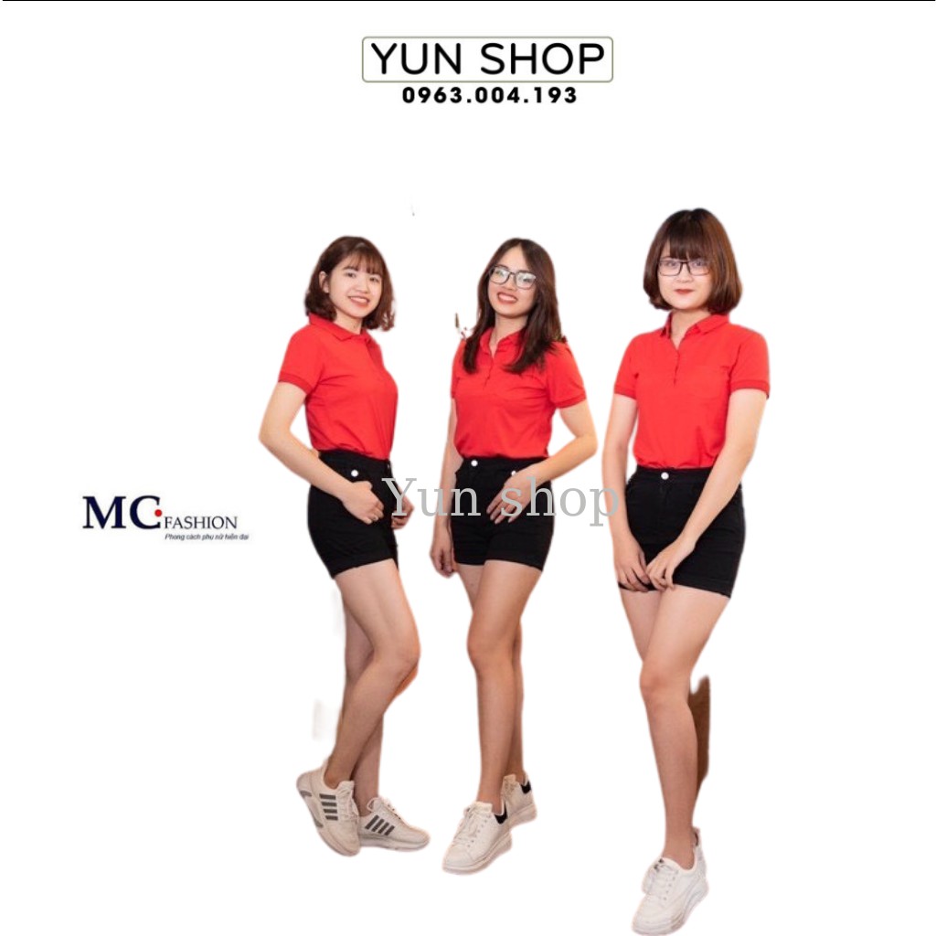 Áo Phông Polo Cổ Đức - Áo Phông Đỏ 1 Màu AP 206
