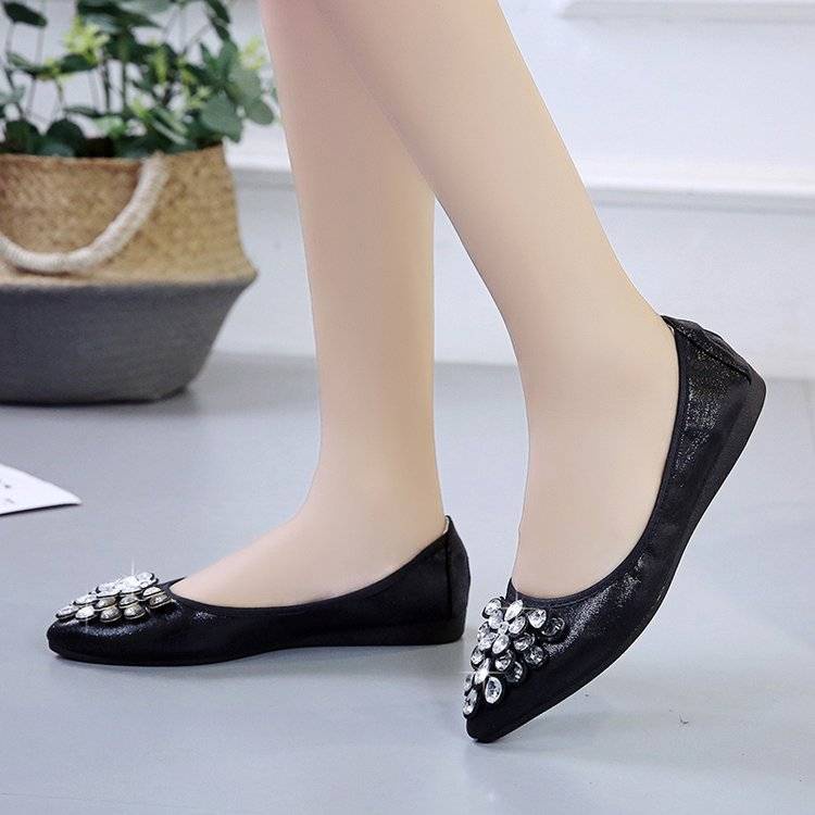 Giày Búp Bê Mũi Tròn Đế Mềm Size Lớn Dành Cho Phụ Nữ Mang Thai