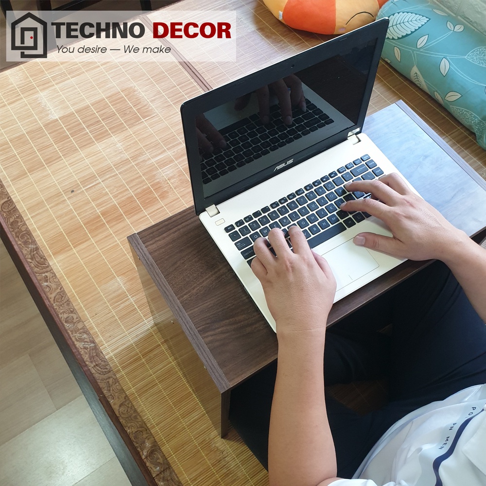 Bàn Gỗ Làm Việc Cài Sofa Giường Ngủ Hình Chữ C Bàn Trang Trí Phòng Khách Phòng Ngủ Đa Năng TechnoDecor BT0010