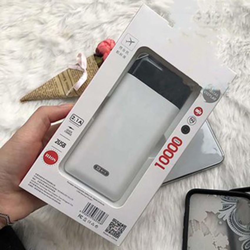 Sạc Dự Phòng BYZ B108 Dung Lượng 10000mah 2 Cổng Sạc Nhanh Có Đèn Báo % Pin