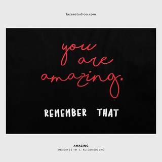 Áo thun - AMAZING | LAZEE STUDIOO | Trắng - Đen | Form Regular