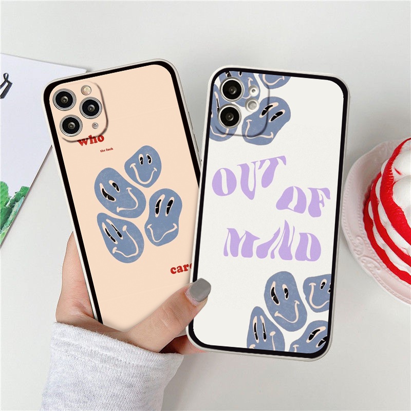 Ốp lưng iPhone ốp mặt cười who care màu sắc từ iPhone 6 đến iPhone 13 promax