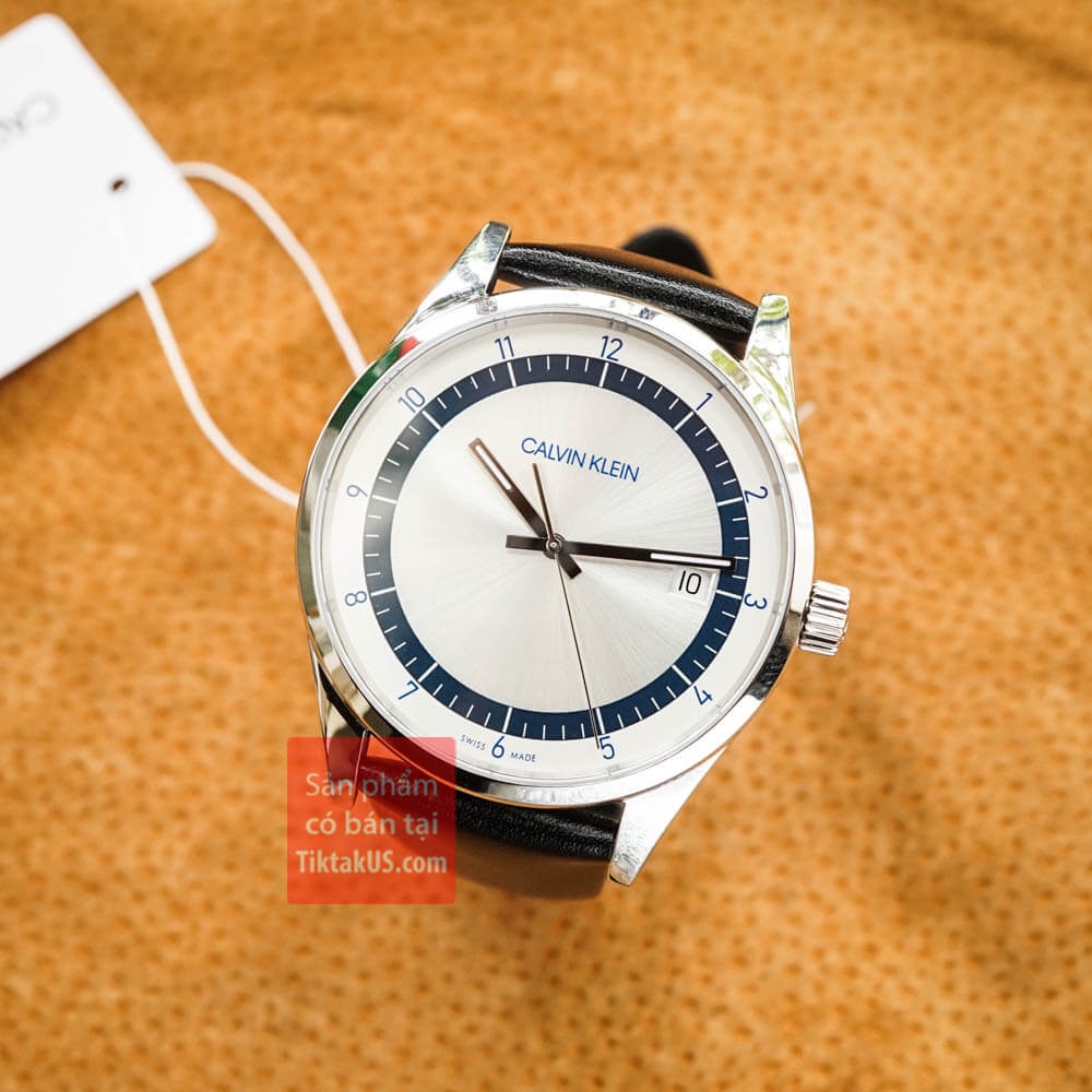 Đồng hồ đeo tay nam CALVIN KLEIN KAM211C6 size 42mm máy Quartz pin kính sapphire chính hãng Thụy Sĩ