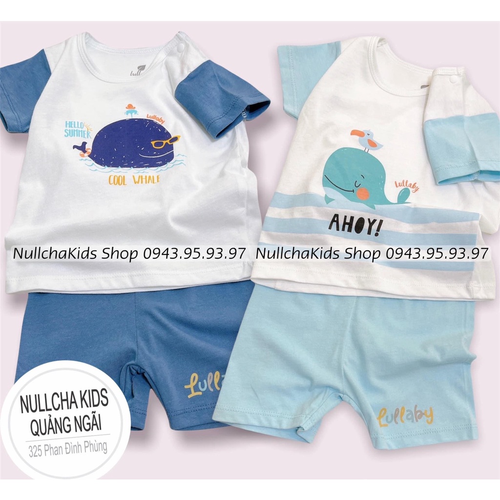 Bộ cộc tay cotton 100% Lullaby mềm, mịn cho bé trai NH301M