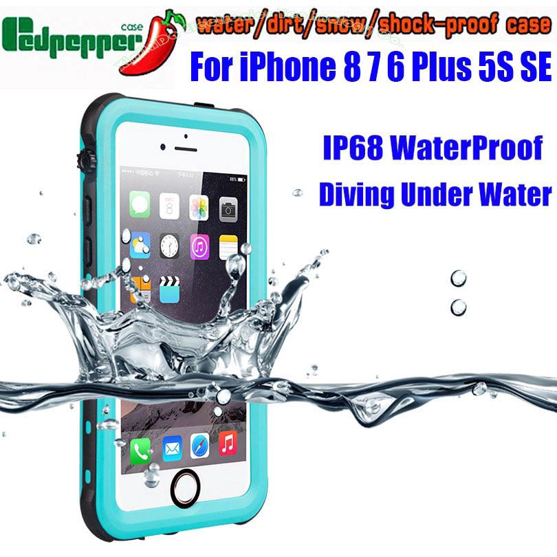 Ốp điện thoại trong suốt chống thấm nước / chống sốc cho IPhone 5 5S SE 6 6S Plus 7 8 Plus