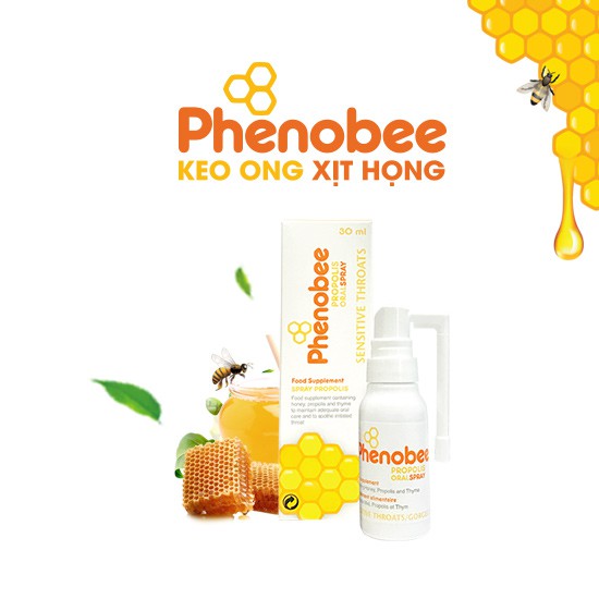Keo Ong Xịt Họng Giảm Ho, Tăng Sức Đề Kháng Phenobee Chai 30ml - Nhập khẩu từ Châu Âu | BigBuy360 - bigbuy360.vn