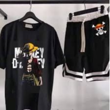 Bộ quần áo One piece đảo hải tặc , áo thun anime Monkey D. Luffy full size