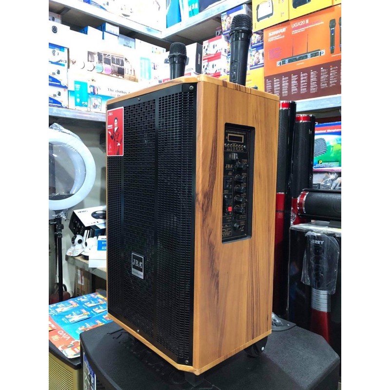 Loa kéo JBA CH-08 (2 tấc) Gỗ - Tặng 2 Mic Karaoke cao cấp