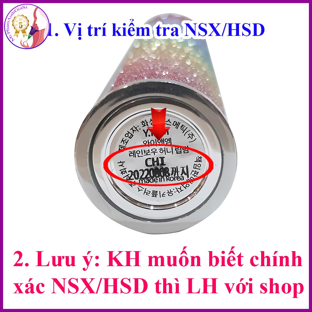 Son dưỡng môi YNM Rainbow Honey đổi màu dưỡng ẩm và làm môi mềm mại 3g Hàn Quốc