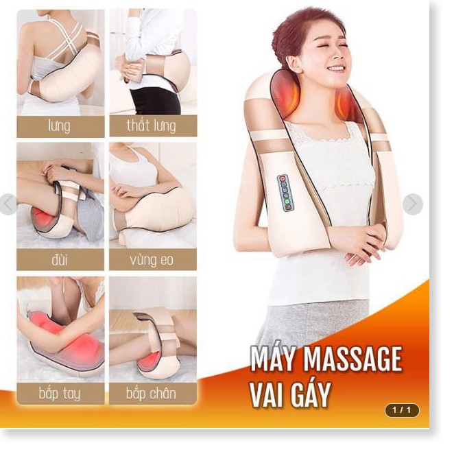 🆕 Máy massage vai gáy điện 6 nút chức năng  ✴️ FREESHIP ✴️
