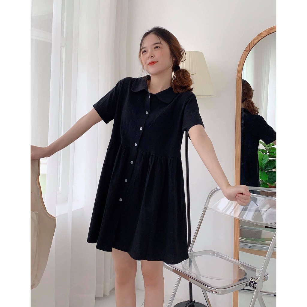 Đầm BBD Cổ Sen Đen - leda