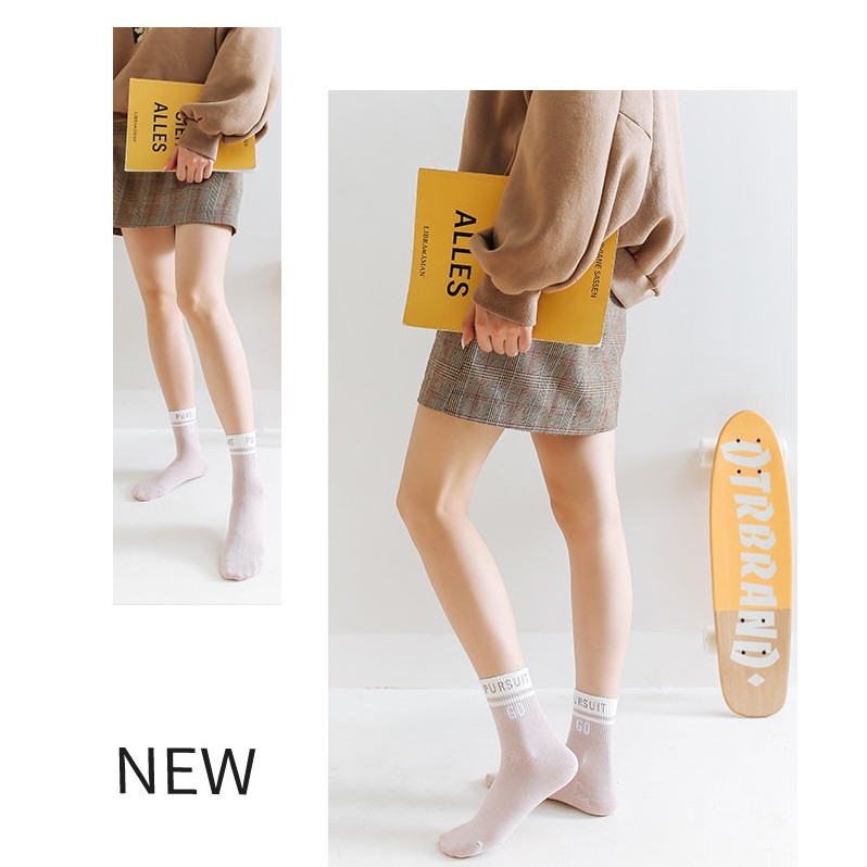 Set 5 Đôi Tất Vớ Nữ Cao Cổ PUSH Như Hình