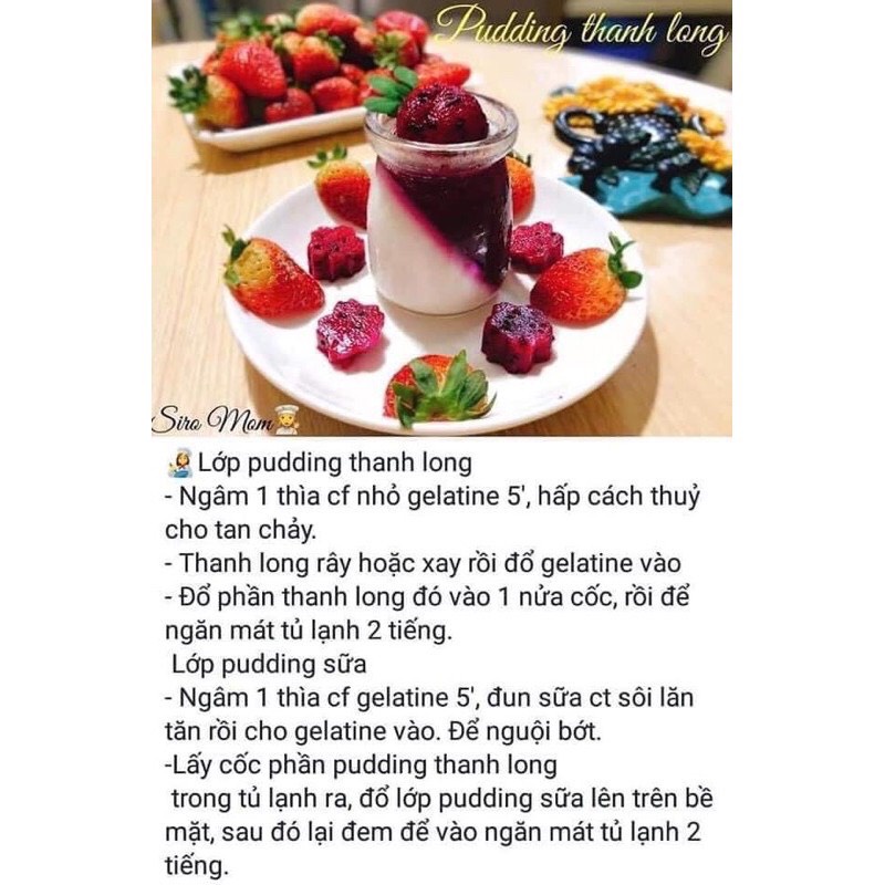 Bột gelatin hữu cơ Đức dùng làm chip chip, kẹo dẻo, pudding, đồ ăn dặm cho bé.