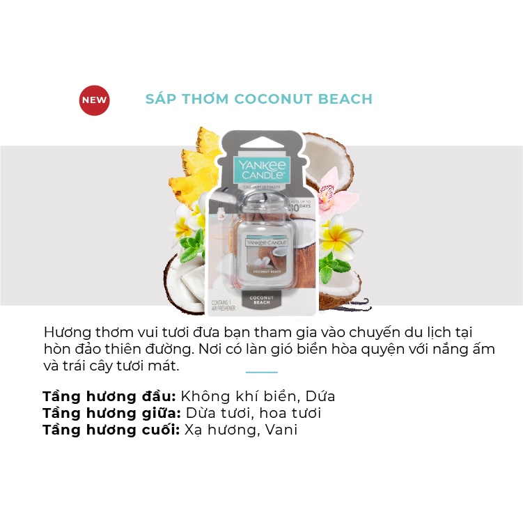 Sáp thơm xe Yankee Candle - Coconut Beach