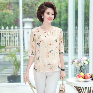 Áo sơ mi nữ trung niên kiểu dáng sang trọng QCNP2596