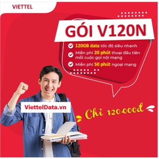 Sim 4g viettel v120n 4gb 1 ngày, gọi nội mạng miễn phí. 50 phút ngoại mạng