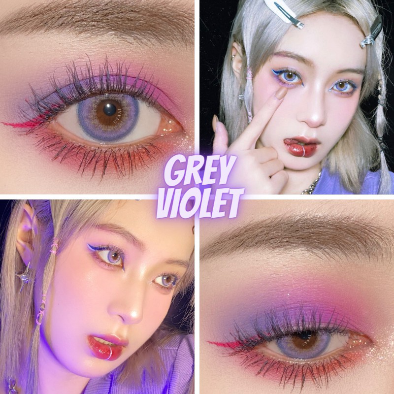 Uyaai Set 2 Kính Áp Tròng Nhiều Màu Violet Adam Series Dạ Quang Phóng To Được Dùng Trang Điểm Hàng Năm