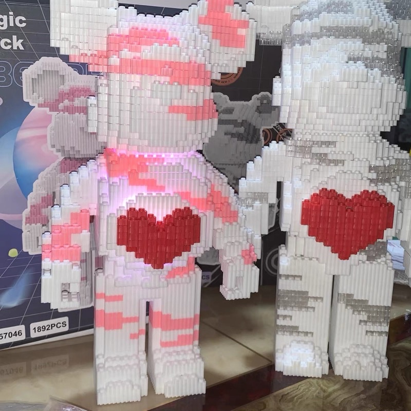 LEGO LẮP RÁP BEARBRICK SIZE LỚN 36cm BỘ ĐỒ CHƠI LẮP RÁP MÔ HÌNH 3D CHO TRẺ
