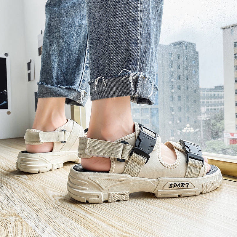 Giày sandal quai hậu đế cao su chống trượt thời trang đi biển dành cho nam