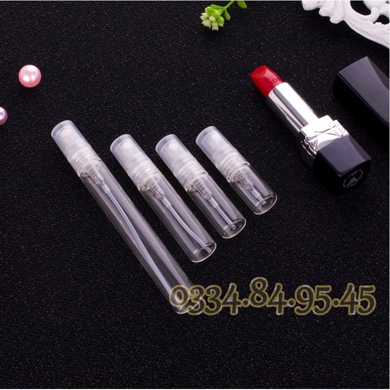 Lọ thủy tinh TRÒN mini 2ml / 3ml / 5ml / 10ml - Chai chiết nước hoa, ống xịt phun sương đựng vial, test