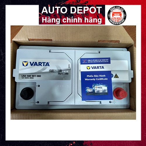 Ắc quy Varta Ssilver AGM LN4 12V80AH chính hãng cho xe ô tô Mercedes BMW Audi