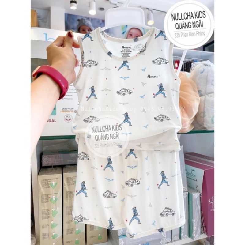 Bộ quần áo sát nách avaler mã 125 cho bé từ 6 tháng đến 4 tuổi