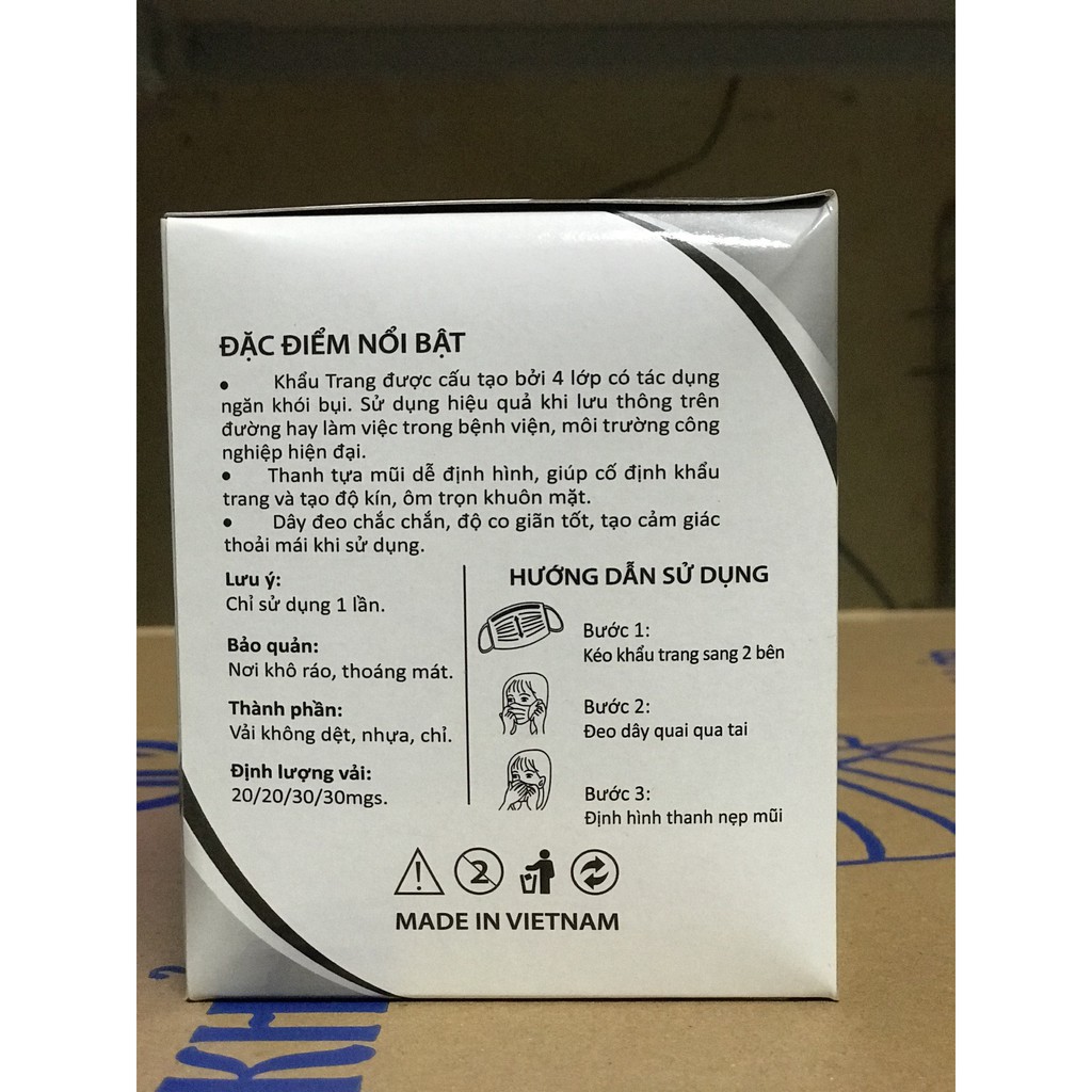 [CHÍNH HÃNG!!] Khẩu trang y tế 4 lớp Khuyến Anh kháng khuẩn chống bụi, hộp 50 cái | BigBuy360 - bigbuy360.vn