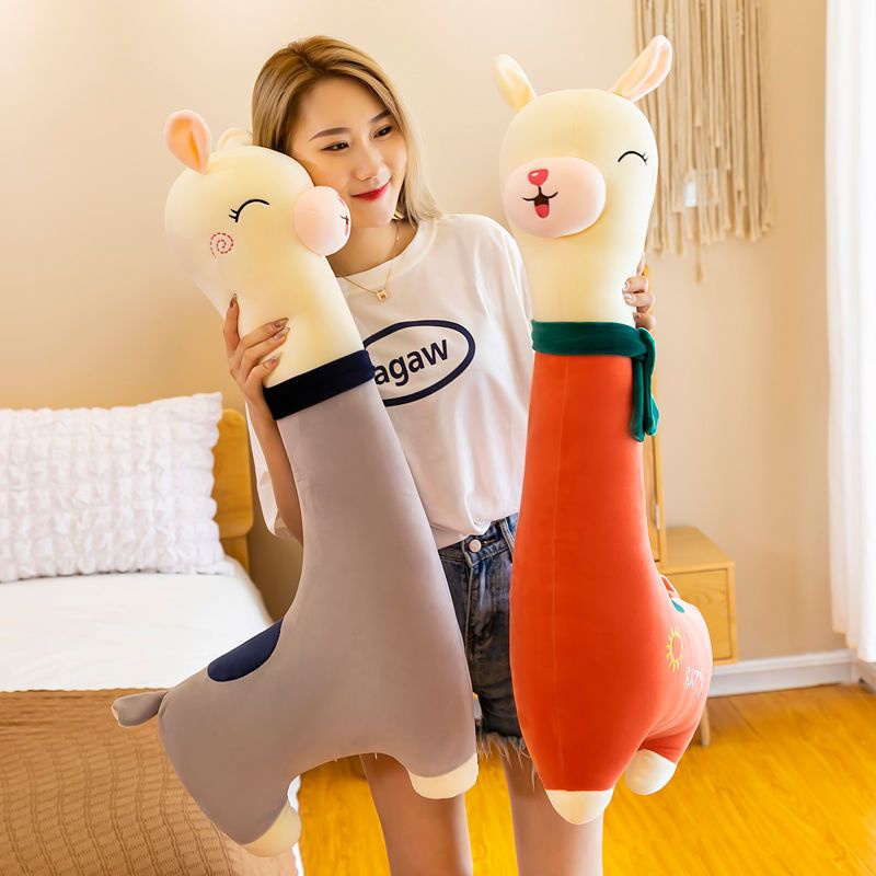 Gối Ôm Hình Lạc Đà Alpaca Nhồi Bông Cỡ Vừa / Dài Dành Cho Học Sinh
