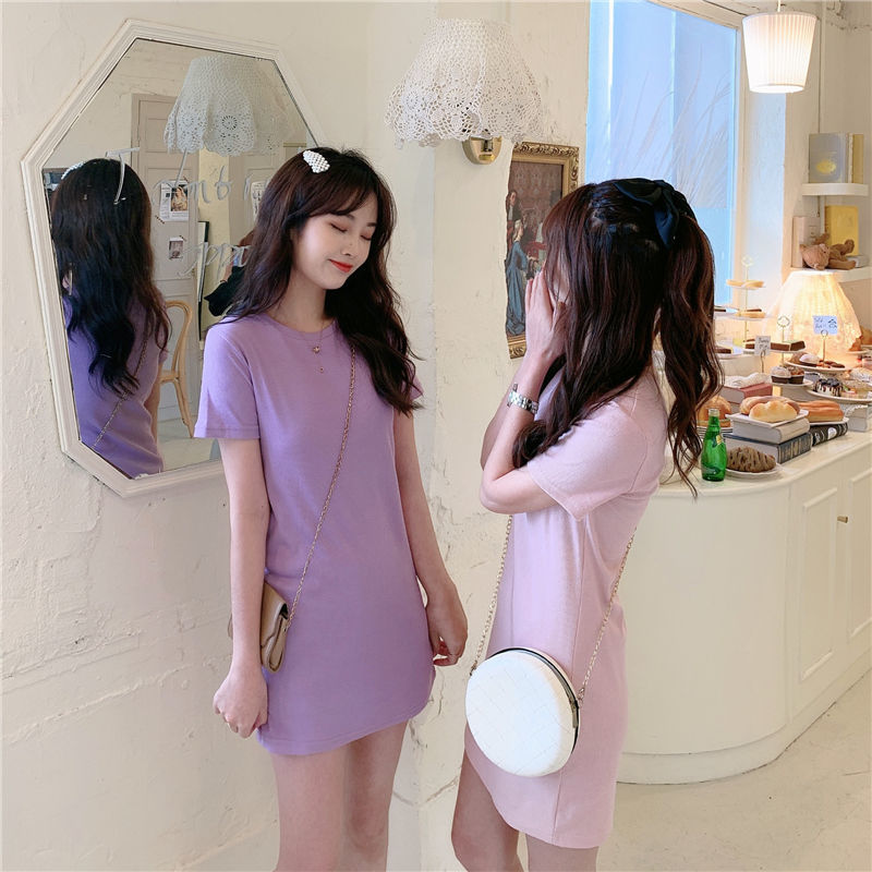 Đầm Thun Dài Vừa Vặn Tay Lửng Ôm Dáng Phong Cách Mùa Hè Mới Cho Nữ