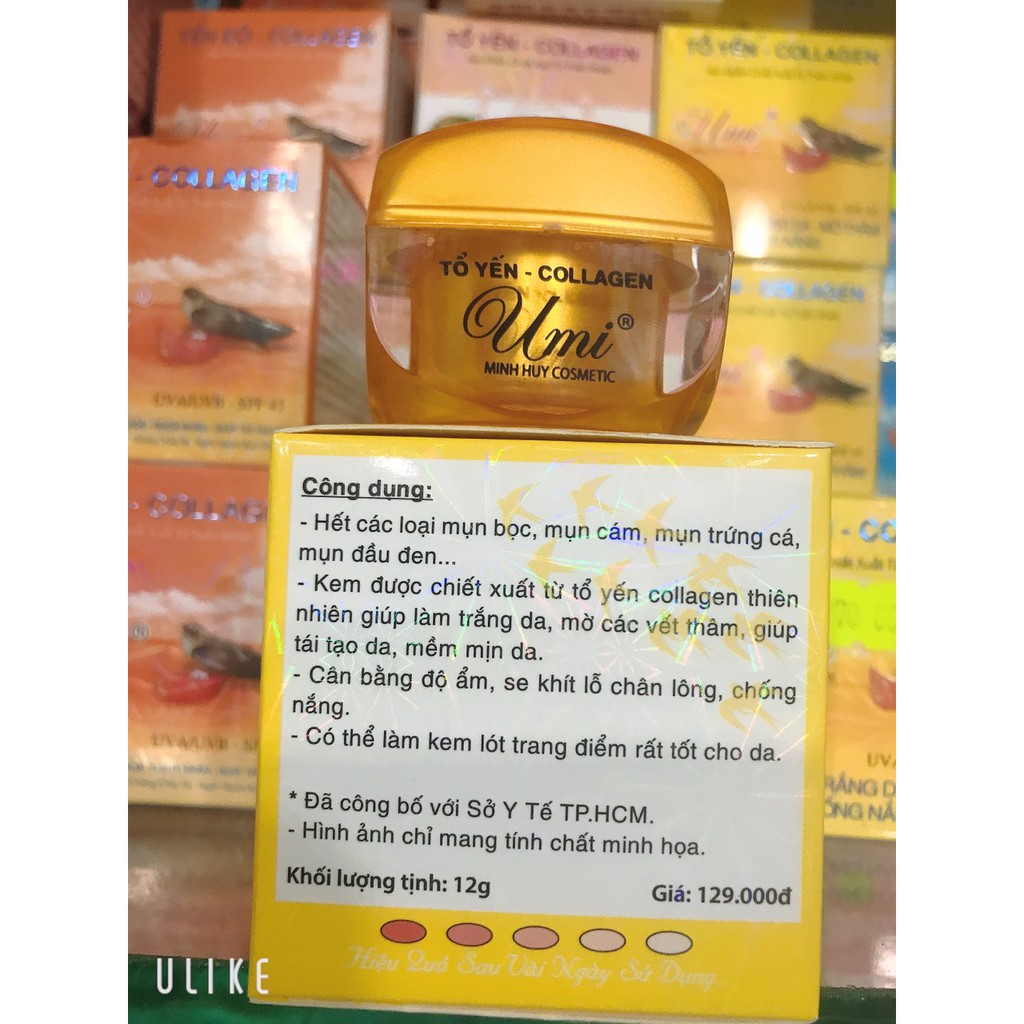 kem umi yến đỏ mụn-thâm-trắng da 12g [ chuẩn hàng 100%] (giá in trên hủ lên 145k )