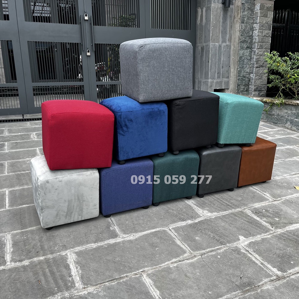 Đôn ghế sofa vuông 35*35cm nhiều màu sắc hàng có sẵn giao toàn quốc