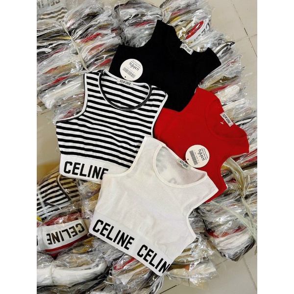Áo croptop ba lỗ viền bo eo CE.LINE ( kèm ảnh thật)