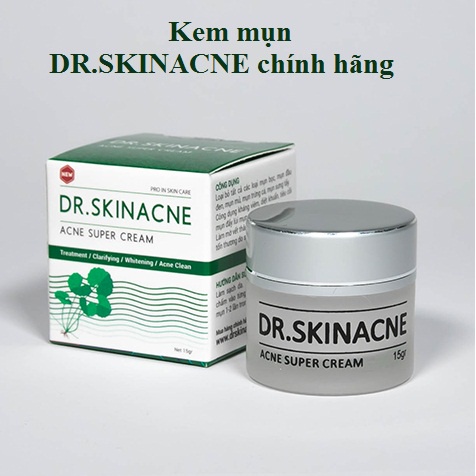 Kem mụn Dr Skinacne Acne Super Cream chính hãng loại bỏ tất cả các loại mụn thâm mờ sẹo se khích lỗ chân lông 15g