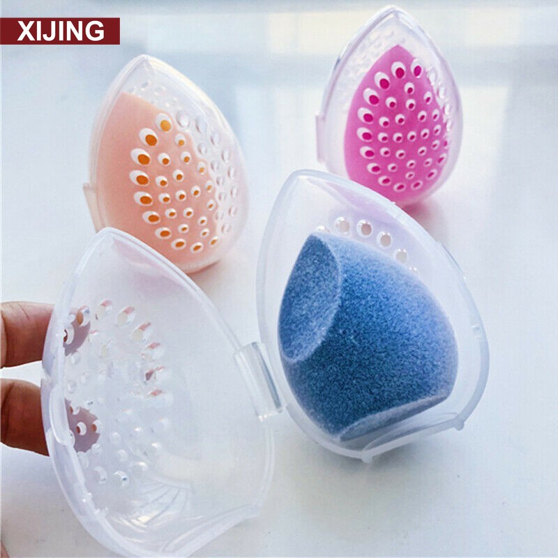 Hộp đựng bông mút trang điểm hình quả trứng tiện lợi