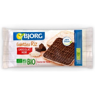 BÁNH Quy SOCOLA ĐEN Hữu Cơ Không Gluten Galettes Riz Chocolat Noir BJORG 100G