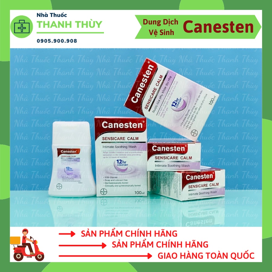 (DATE 8/2022)  CANESTEN SENSICARE CALM [Chai 100ml] Dung Dịch Vệ Sinh Phụ Nữ Đánh Bay Cơn Ngứa, Dịu Mát Mỗi Ngày