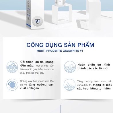 Kem Làm Hồng Vùng Kín Nuwhite V1, Kem Hồng Cô Bé V1 Giga White Mibiti Prudente 20ml Khử Thâm Bikini