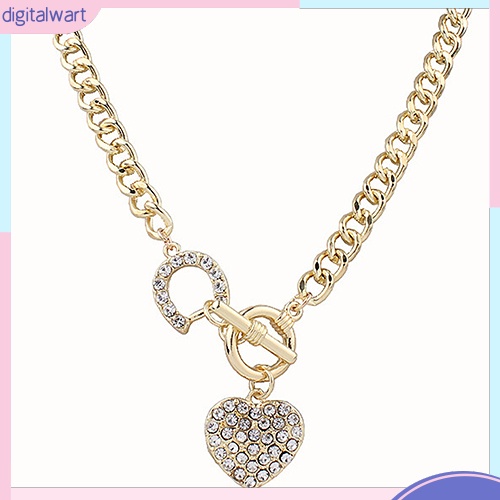 Dây Chuyền Mặt Trái Tim Đính Đá Thời Trang Cho Nữ